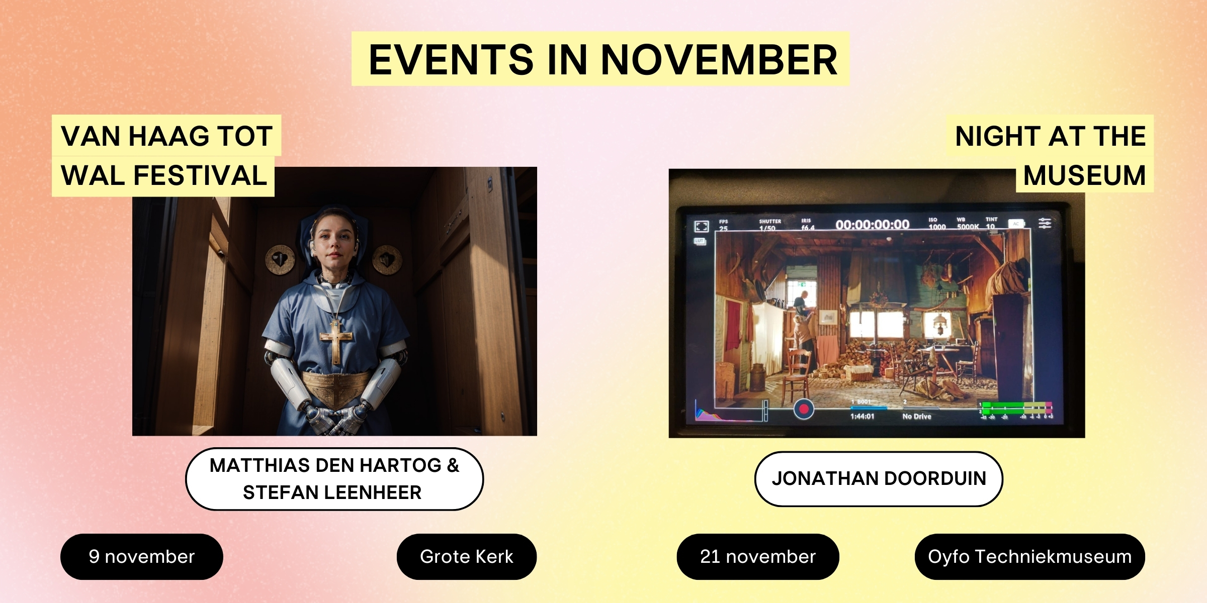 Cross-TIC events: presentaties in november